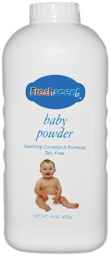 [PCS14] New World Imports Freshscent™ Baby Powder, Talc-Free, Soothing Cornstarch Formula, 14 oz