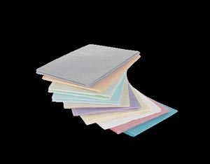 [8288] Medicom Dry-Back® Dental Bib, 13" x 18", 2-Ply Paper + 1-Ply Poly, Peach, 500/cs