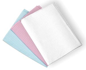 [WEXBLT] Crosstex Sani-Tab® Chain-Free® Towel, Econoback 2-Ply Paper, Poly, 19" x 13", Blue, 400/