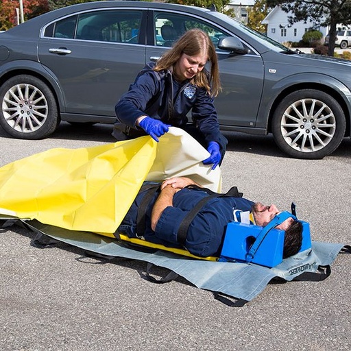 [77700] Graham Medical Emergency Blankets/Tissue/Poly, Yellow/White, 56" x 90"