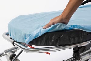 [54311] Graham Medical EMS Barrier Fitted Sheet/SnugFit®, Large Barrier, 40" x 89", NonWoven, Poly