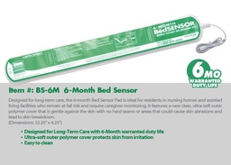 [BS-6M] Nurse Assist Fall Sensors - Sensor Pad, Bed, 6-Month