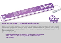 [BS-12M] Nurse Assist Fall Sensors - Sensor Pad, Bed, 12-Month