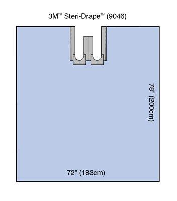 [9046] 3M™ Surgical Steri-Drape™ Bilateral Split Sheet, 72" x 78"