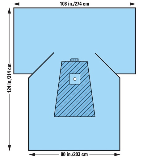 [13232NS] Halyard Health, Lower Extremity Drape, 108" x 80" x 124"