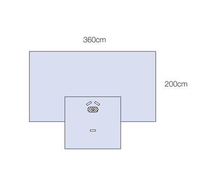 [9052] 3M™ Steri-Drape™ 1 Piece Hand Drape, Side Pouches, 140" x 107