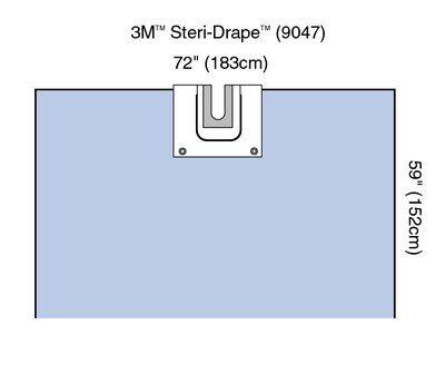[9047] 3M™ Neurology Steri-Drape™ Neuro Split Sheet with Pouch, 72&quot; x 60&quot;