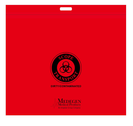 [5050C] Medegen Instrument BagsScope Bag with Zip Closure, 24" x 20", Red/ Printed