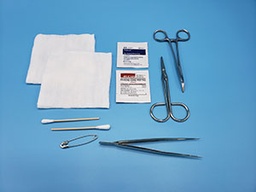 [752] Busse General Purpose Instrument Trays, Mosquito Hemostat curved &amp; Fine Point Scissors, Sterile