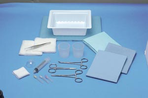 [748] Busse ER Laceration Tray, Irrigation Splash Guard, Sterile, 20/cs