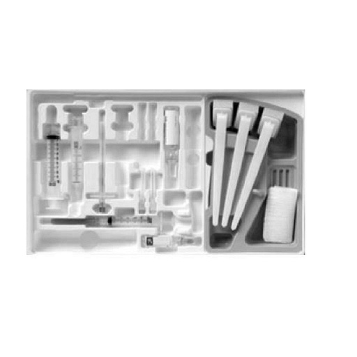 [406070] BD 18 G x 3.5 inch Single Shot Epidural Tray with Metal Tip, Blue Drape, 10/Pack