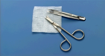 [718] Busse Suture Removal Sets, Metal Forceps, 4", Sterile