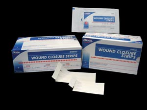 [5156] Dukal Wound Closure Strips, Sterile, ¼" x 4", 10/pk, 50 pk