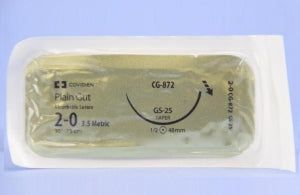[CG872] Medtronic Plain Gut 30 inch 1/2 Circle Size 2-0 GS-25 Sterile Absorbable Surgical Suture, 36/Box