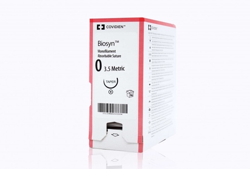 [UM977] Medtronic Biosyn 30 inch 5/8 Circle Size 0 GU-46 Monofilament Absorbable Suture, 36/Box
