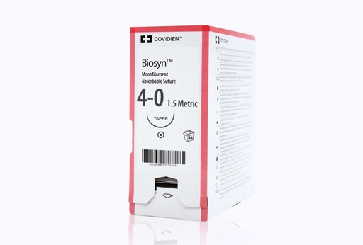 [GM121] Medtronic Biosyn 30 inch 1/2 Circle Size 4-0 V-20 Monofilament Absorbable Suture, Violet, 36/Box