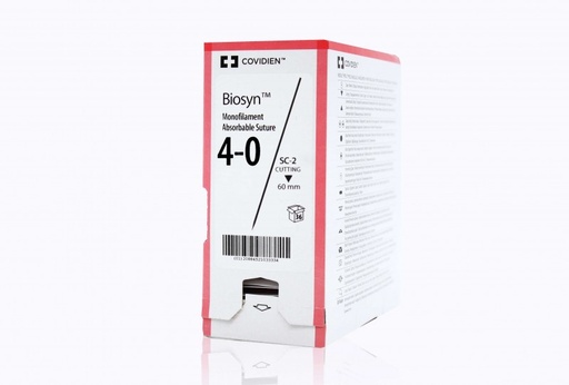 [SM644] Medtronic Biosyn 30 inch Straight Size 4-0 SC-2 Monofilament Absorbable Suture, 36/Box
