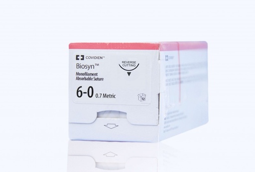 [SM3625] Medtronic Biosyn 18 inch 3/8 Circle Size 6-0 P-10 Monofilament Absorbable Suture, 12/Box