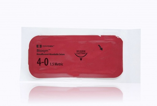 [SM691] Medtronic Biosyn 30 inch 3/8 Circle Size 4-0 C-13 Monofilament Absorbable Suture, 36/Box