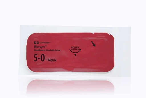 [SM690] Medtronic Biosyn 30 inch 3/8 Circle Size 5-0 C-13 Monofilament Absorbable Suture, 36/Box