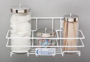 [4023] Tech-Med Dressing Jars - Dressing Jar Rack, Holds 3 Jars