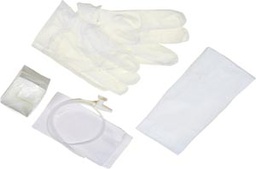 [AS385] Amsino Amsure® Suction Catheter Kits &amp; Trays, 14FR, Solution Cup &amp; 1 pr of Vinyl Gloves
