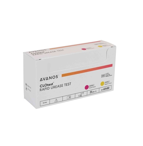 [60480] Avanos Clotest Rapid Urease Test Kit, 25/Case (ships on ice)