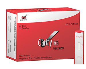 [DTG-PLUS25] Clarity Diagnostics Pregnancy - Clarity HCG Test Cassettes