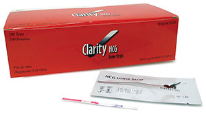 [DTG-HCG100] Clarity Diagnostics Pregnancy - Clarity HCG Test Strips, CLIA Waived, 100/bx