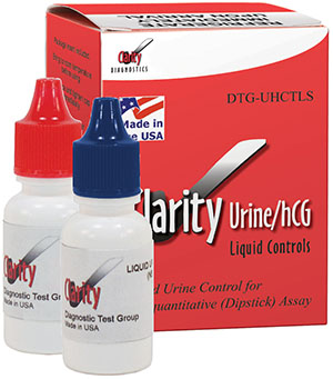 [DTG-UHCTLS] Clarity Diagnostics Urinalysis - Clarity Urine/HCG Liquid Controls Semiquantitative Assay