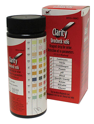 [DTG-10SG] Clarity Diagnostics Urinalysis - Clarity Urocheck, 10SG