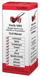 [CLA-URS10] Clarity Diagnostics Urinalysis - Clarify Urine Reagent Strips