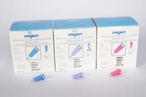 [200101] Terumo Capiject® Safety Lancet 1.5mm Blade, 1.0 Depth, Pink