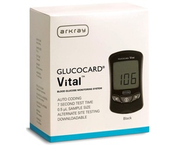 [760001] Arkray Glucocard® Vital™ Blood Glucose Black Meter &amp; 10-Test Strips