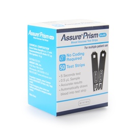 [530050] Arkray Assure® Prism Blood Glucose, Blood Glucose Test Strips, Auto Code, 50/btl