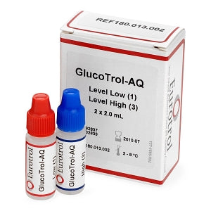 [180.013.002] HemoCue America Eurotrol Low & High Level Glucose Control Solution, 2 Vials/Box