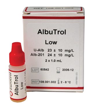 [189002002] Hemocue Eurotrol® Controls, AlbuTrol, High Level, 1mL/vial, 2 vials/bx