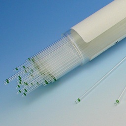 [51608] Globe Scientific Soda Lime Glass Micro-Hematocrit Capillary Tubes w/ Green Tip, 1000/Box
