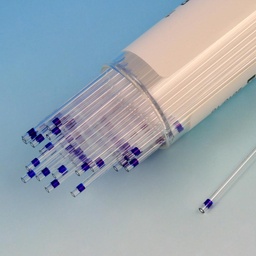 [51680] Globe Scientific 100% Plastic Micro-Hematocrit Capillary Tubes w/ Blue Tip, 1000/Box