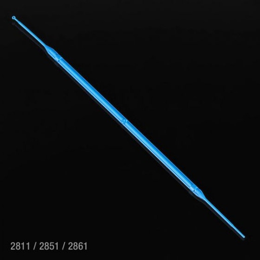 [2851] Globe Scientific 1µl Polystyrene Rigid Innoculation Loops w/ Needle, Blue, 500/Case