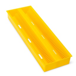 [513252Y] Globe Scientific 100-Place ABS Draining Tray for Slide Storage Box, Yellow
