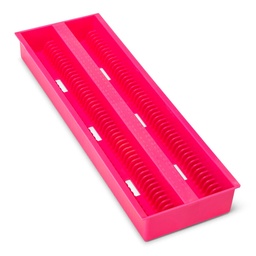 [513252P] Globe Scientific 100-Place ABS Draining Tray for Slide Storage Box, Pink