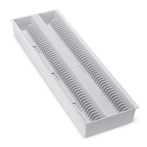 [513252W] Globe Scientific 100-Place ABS Draining Tray for Slide Storage Box, White