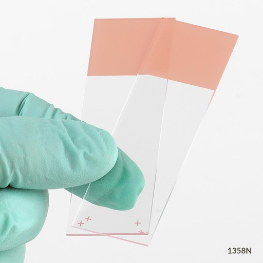 [1358N] Globe Scientific Diamond 25 mm x 75 mm 90° Ground Edge Charged White Glass Microscope Slides, Orange, 1440/Case