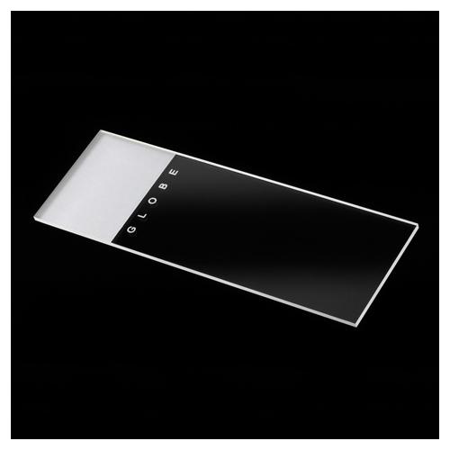 [1324] Globe Scientific Frosted Glass 1 End & 1 Side Safety Corners Microscope Slides, 1440/Case