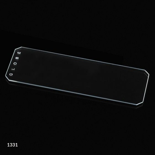 [1331] Globe Scientific Plain Classic Glass Clipped Corners Microscope Slide, 1440/Case