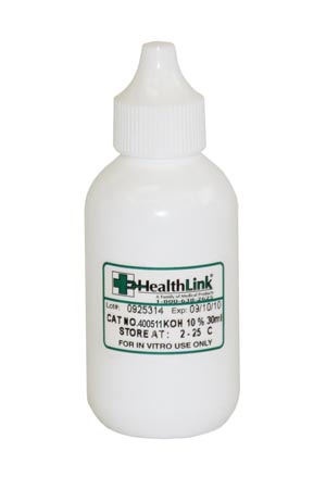 [400511] Healthlink Potassium Hydroxide, 10%, Dropper Bottle, 2 oz