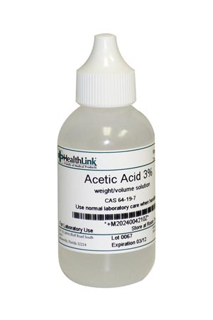 [400421] Healthlink Acetic Acid, 3%, Dropper Bottle, 2 oz