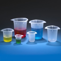[3643] Globe Scientific 400 ml Polypropylene Tri-Corner Beaker, 100/Case