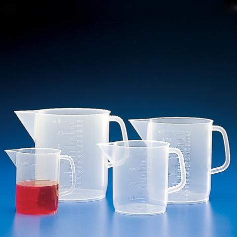 [601160] Globe Scientific 5000 ml PP Molded Graduation Pitchers w/ Handle, 12/Case